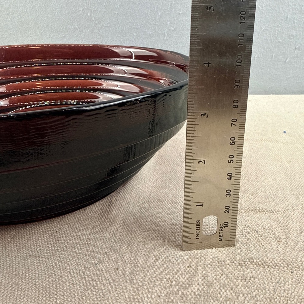 Blenko 9608L Amethyst Step Bowl Large Matt Carter - Picture 8 of 8